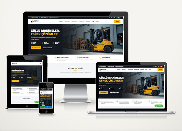 Forklif ve İş Makinası Kiralama Satış Web Paketi FOTLİF